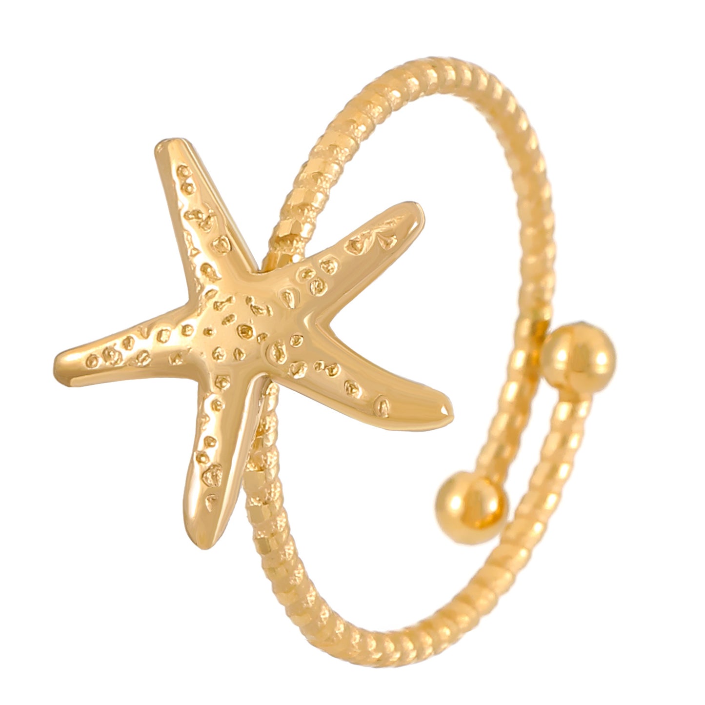 Starfish Stainless Steel Adjustable Ring