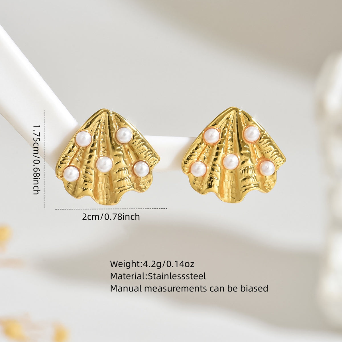 Pearl Shell Stainless Steel Earrings