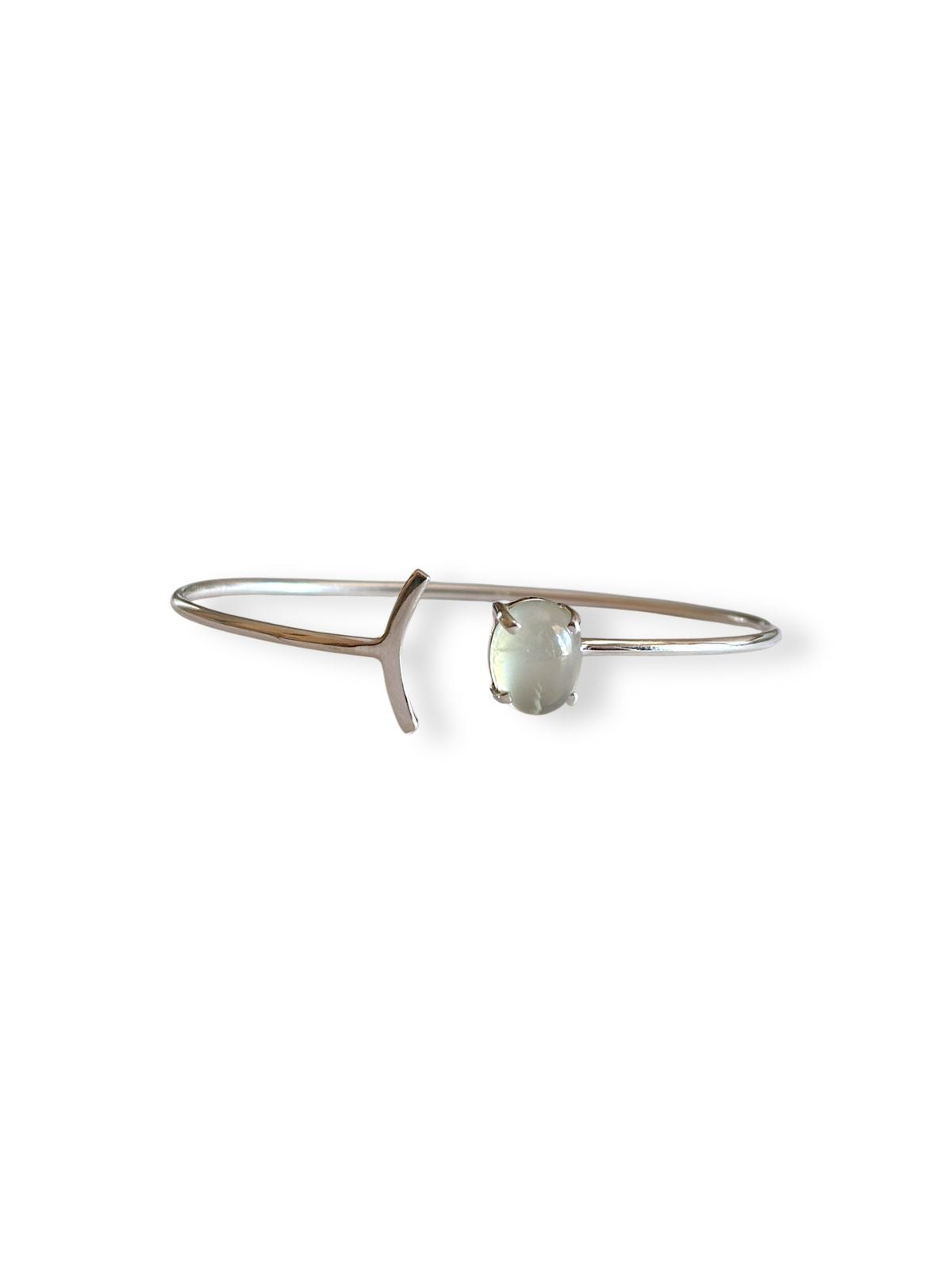 Serenity Cuff - Prehnite Cuff Bangle for women | 925 Silver