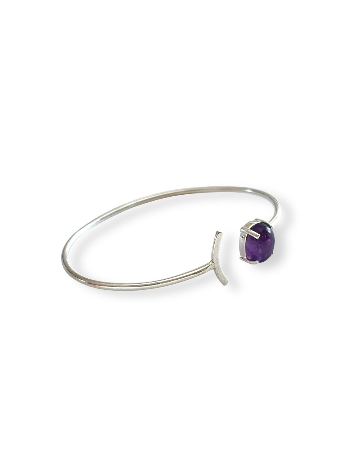 Celestial Cuff - Adjustable Amethyst Cuff Bangle for women | 925 Silver