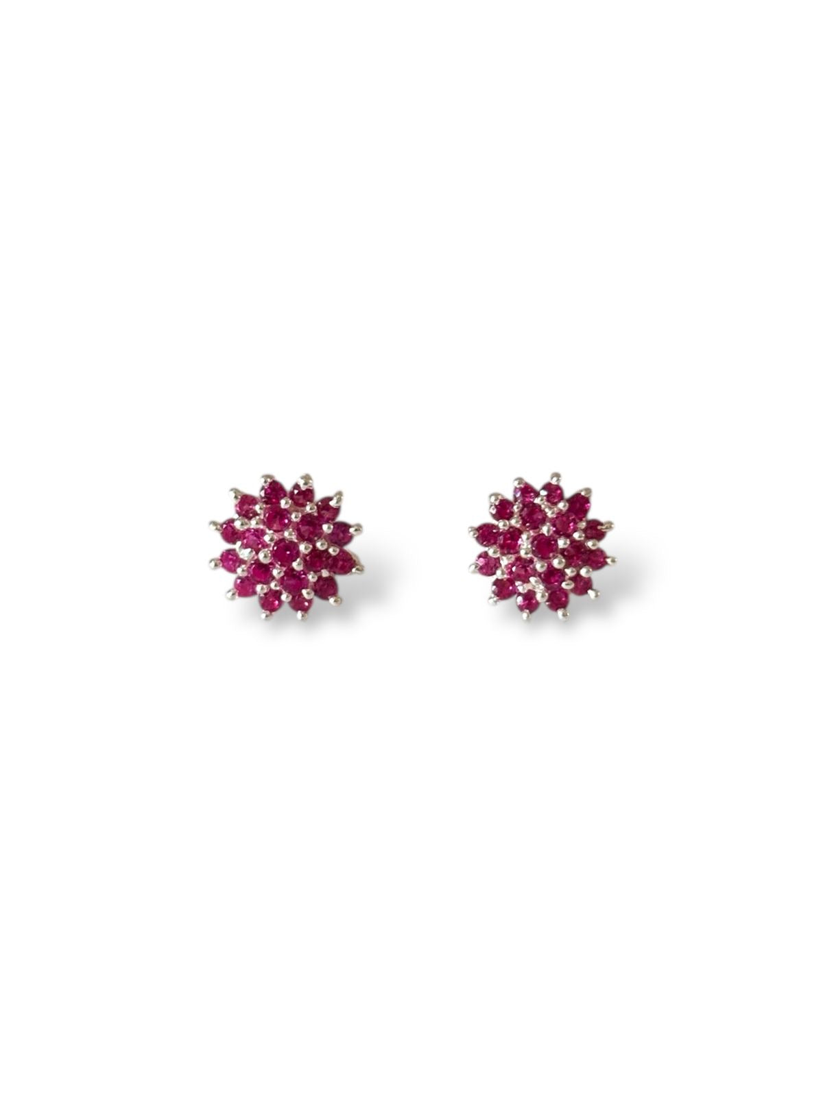 Dahlia Studs - Floral CZ Stud Earrings | 925 Silver