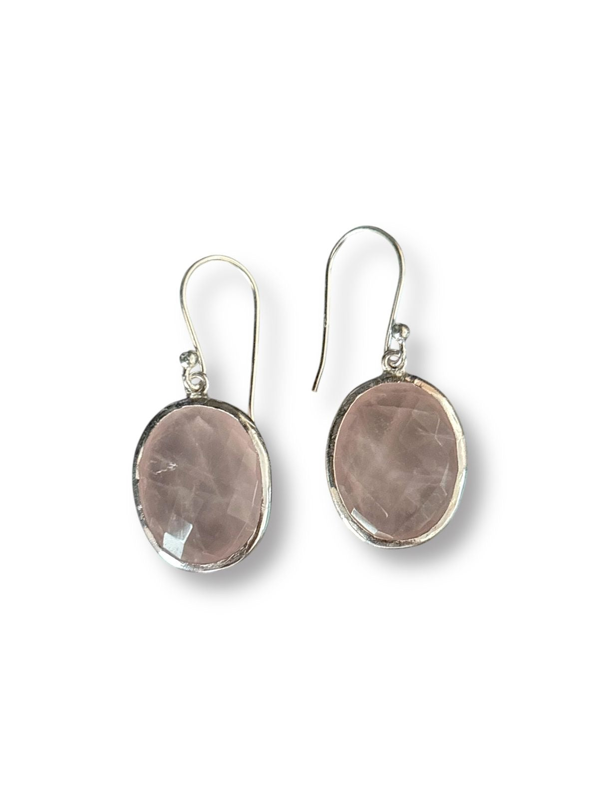 Rose Glow - Rose Quartz Dangler Earrings | 925 Silver