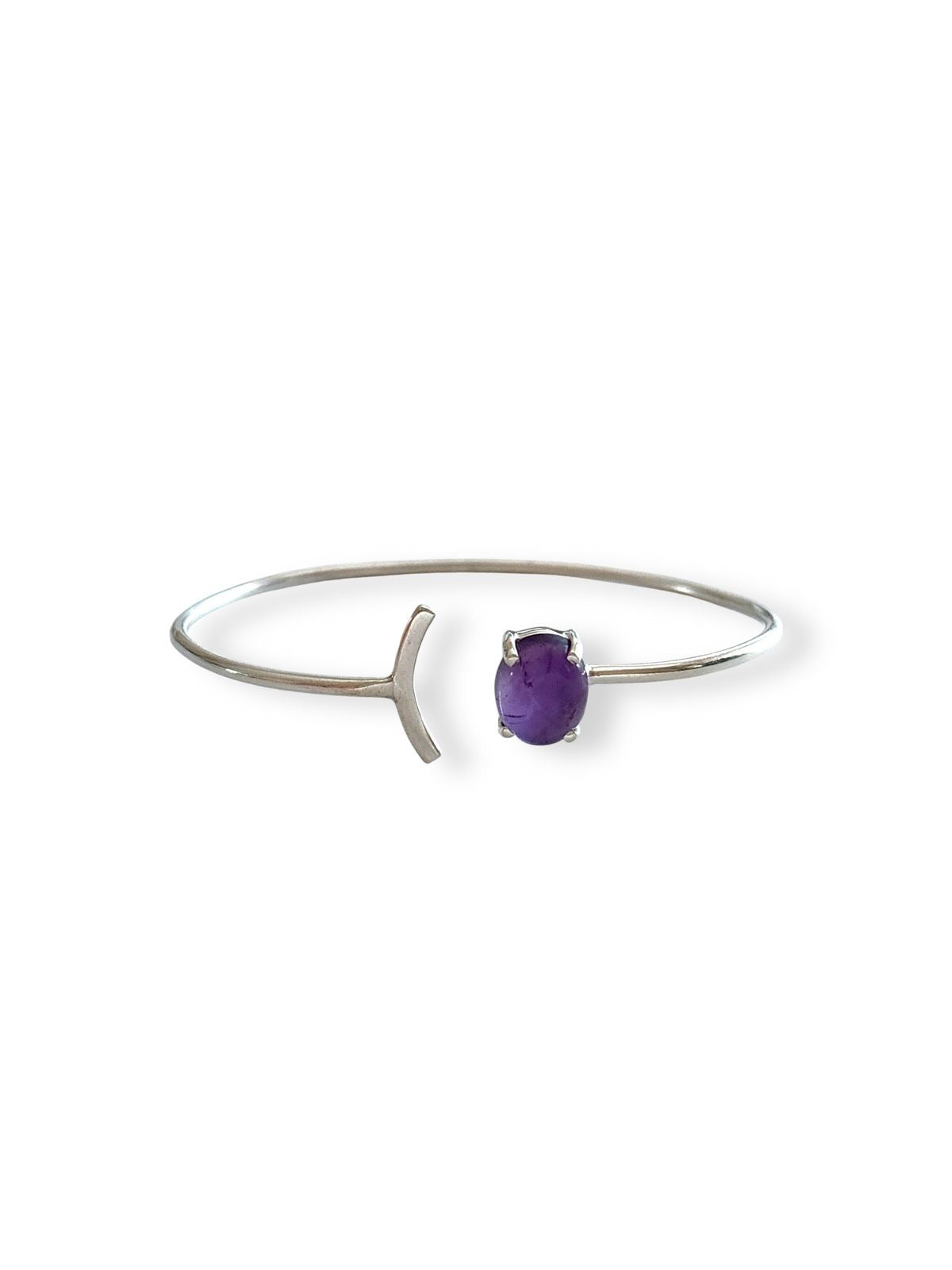 Celestial Cuff - Adjustable Amethyst Cuff Bangle for women | 925 Silver