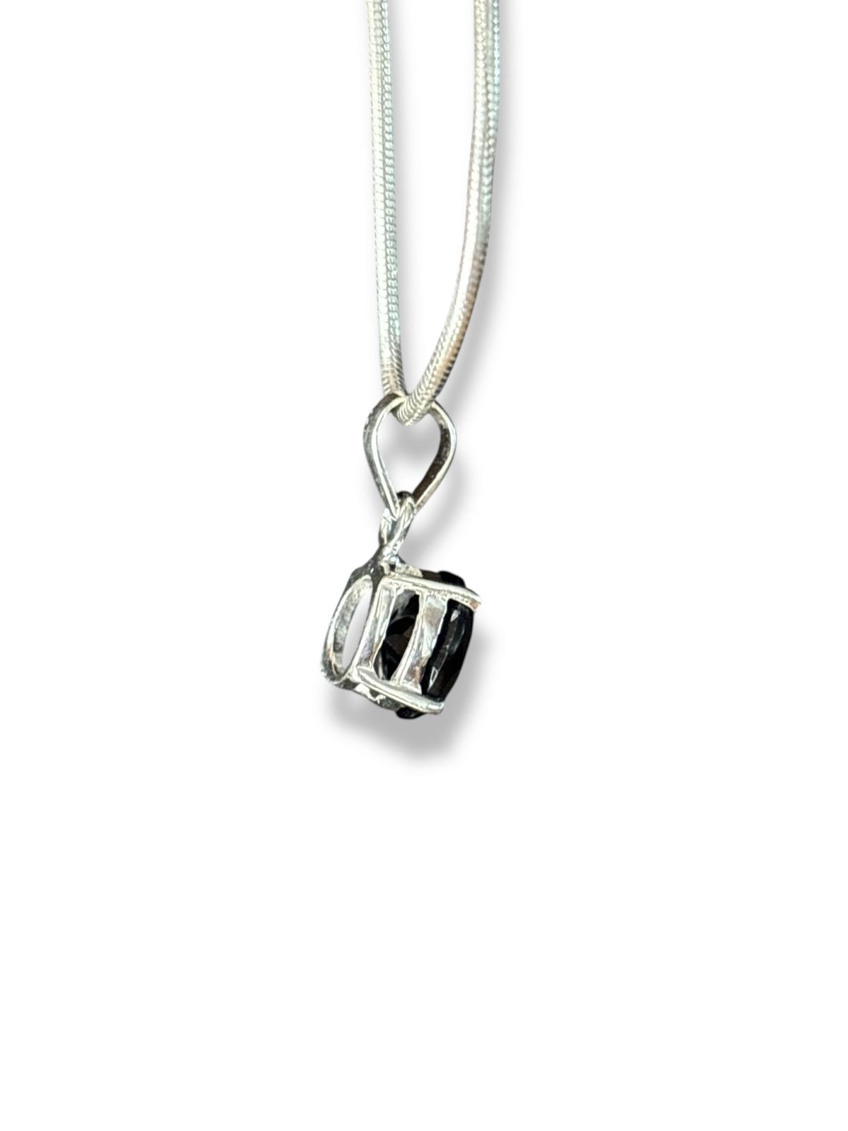 Midnight Elegance - Black Onyx Round Pendant | 925 Silver
