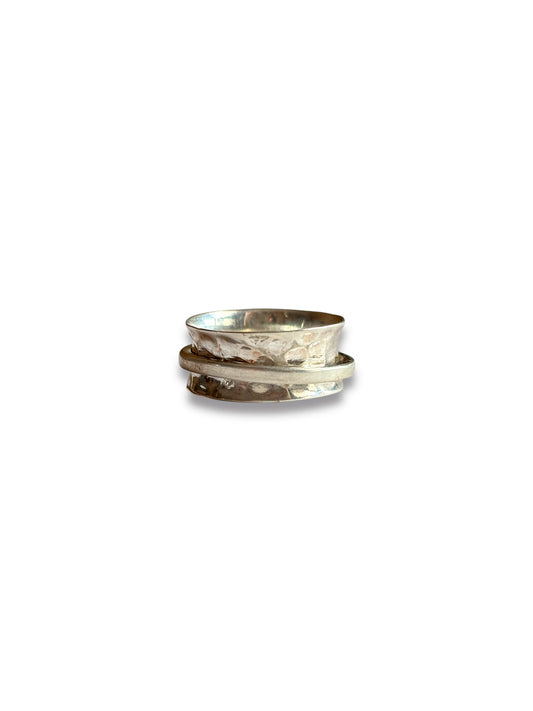 Lunar Duo - 925 Silver Spinner Ring
