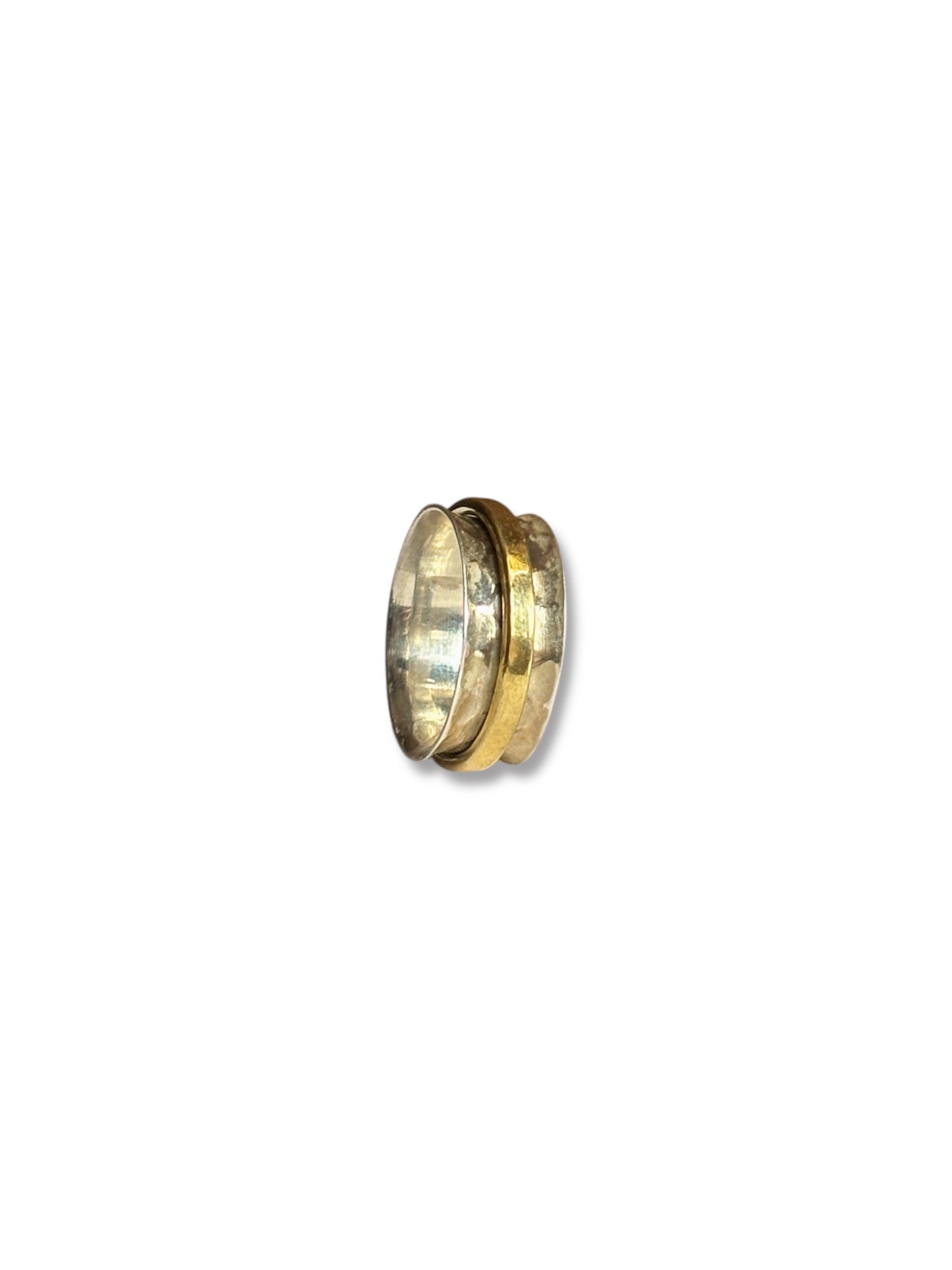 Saturn Spin - Hammered Spinner Ring | 925 Silver