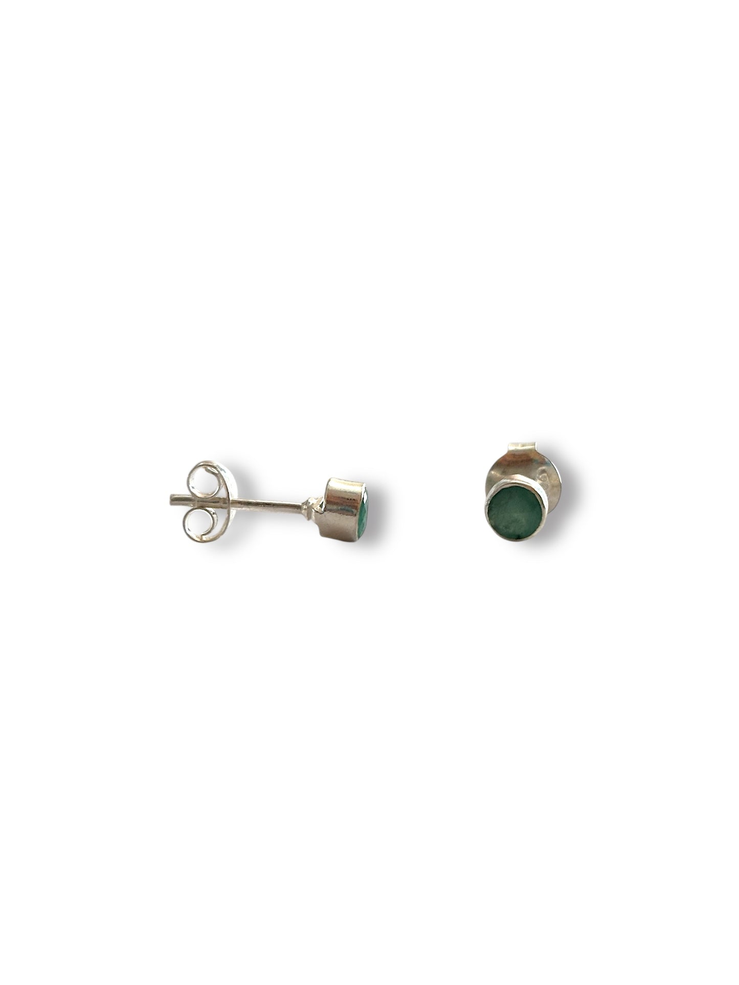 Jade Hues - Emerald Stud Earrings | 925 Silver