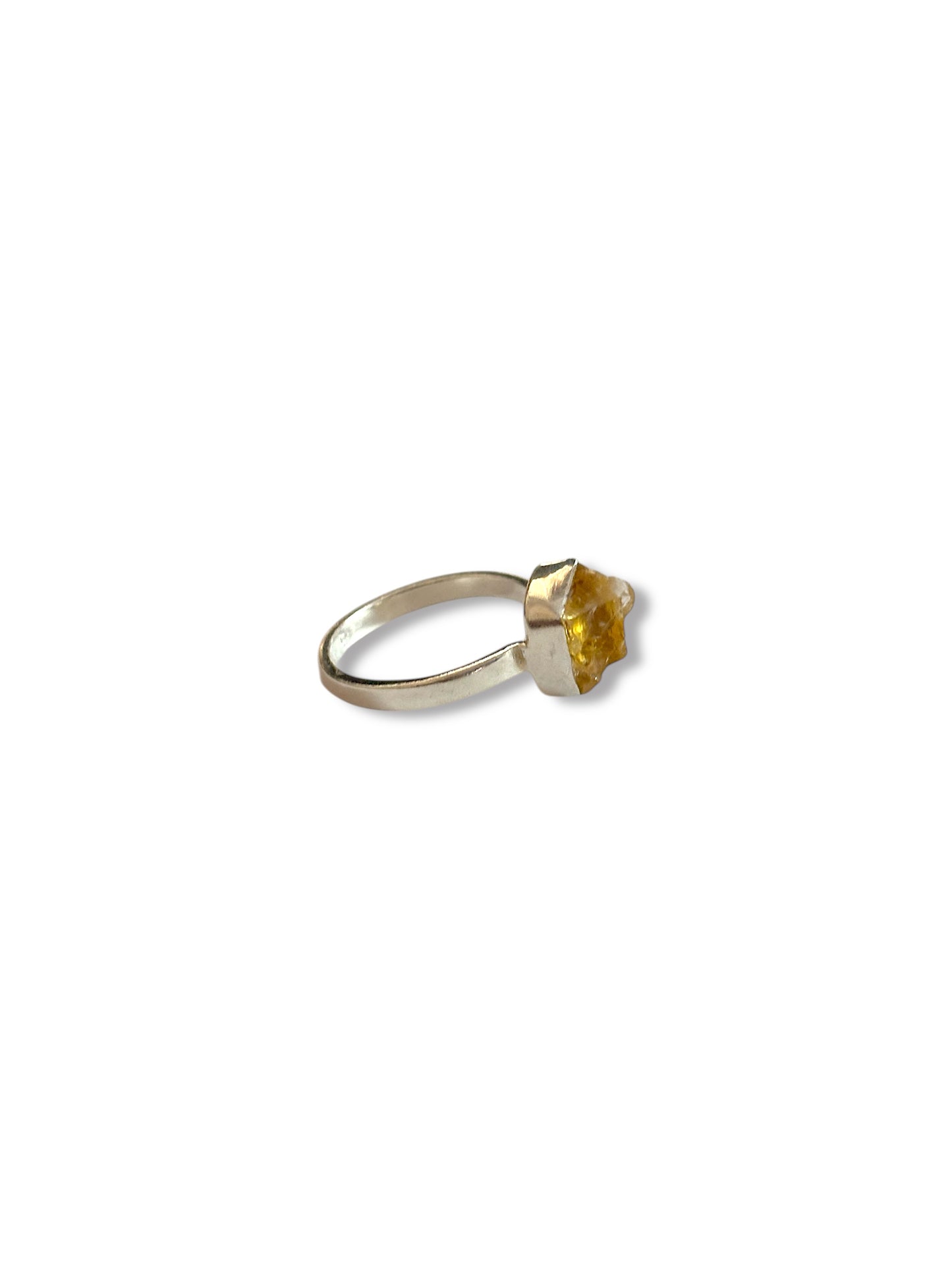 Golden Dawn - Rough Citrine Ring | 925 Silver