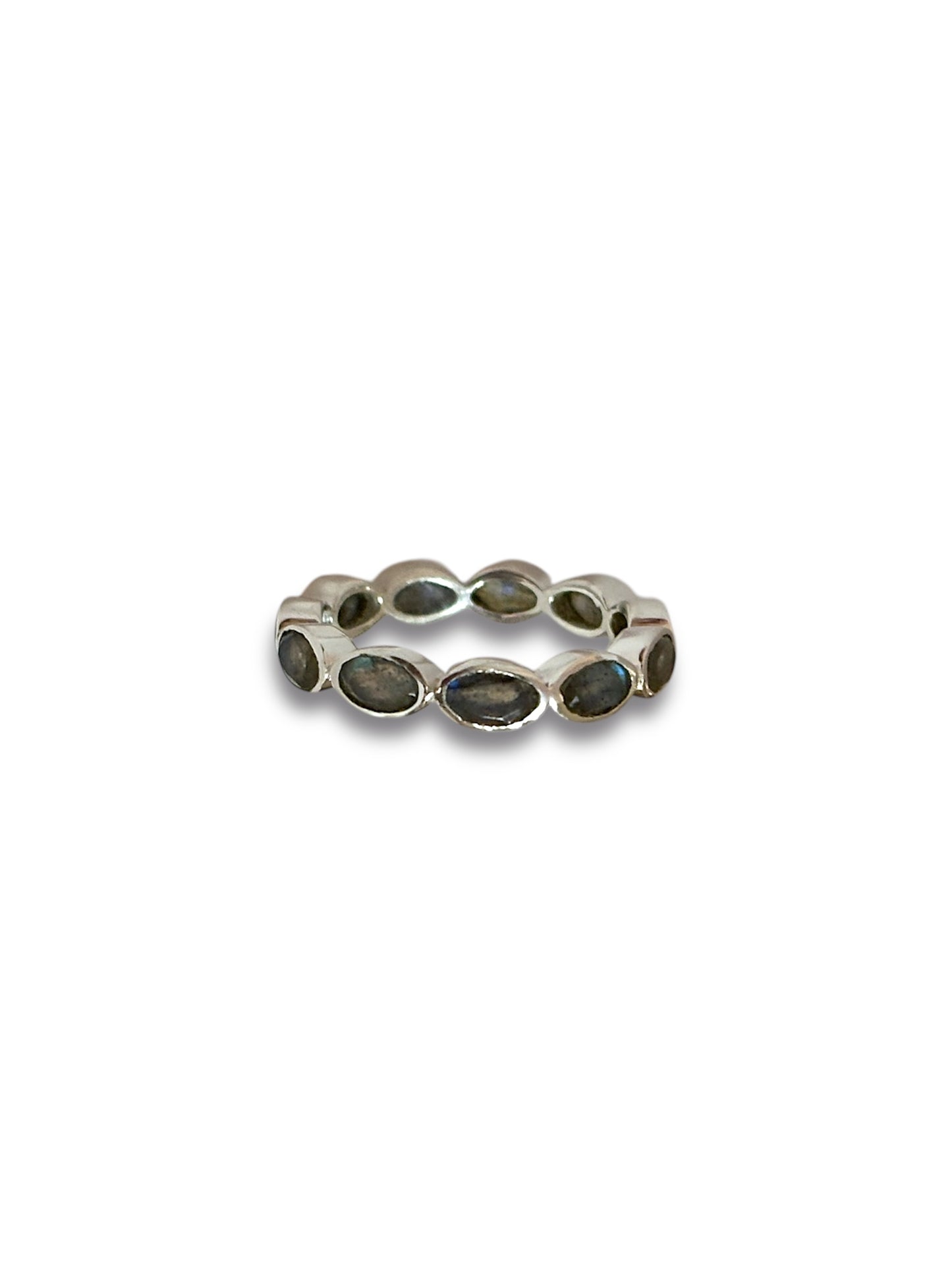 Mystic Loop - Labradorite Band Ring | 925 Silver