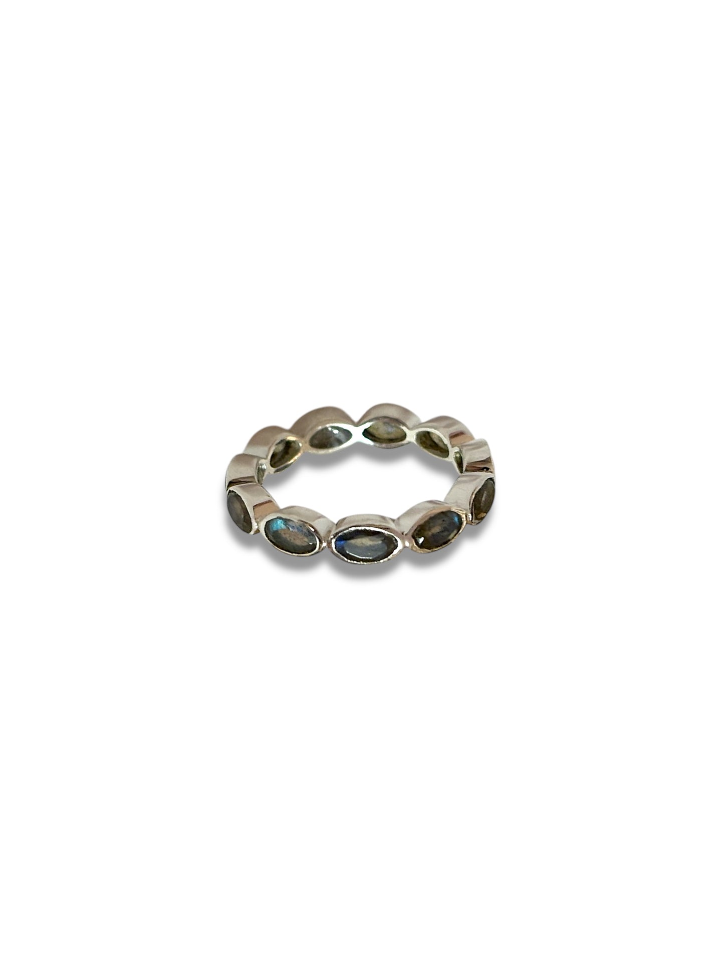 Mystic Loop - Labradorite Band Ring | 925 Silver