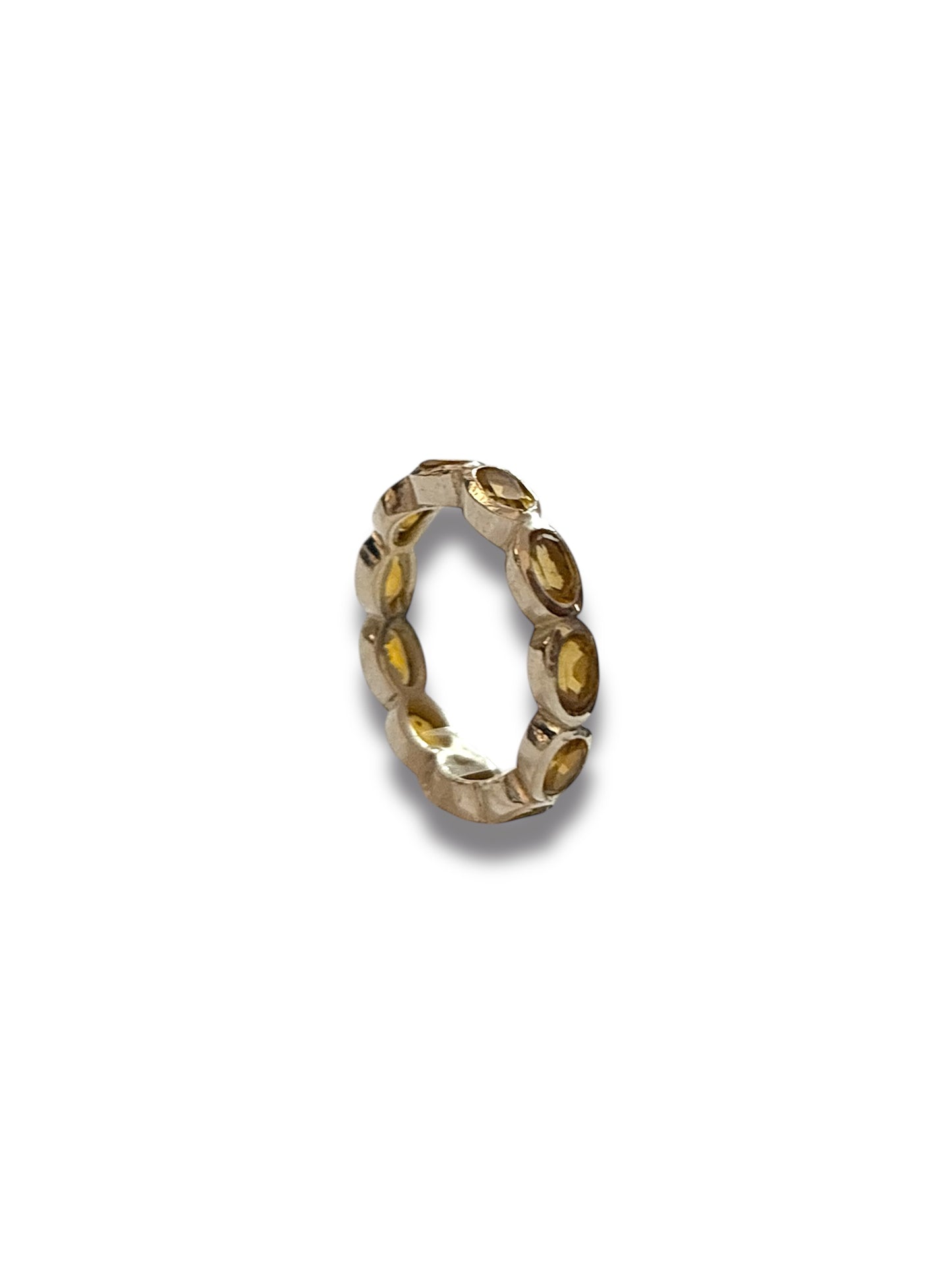 Golden Loop - Citrine Band Ring | 925 Silver