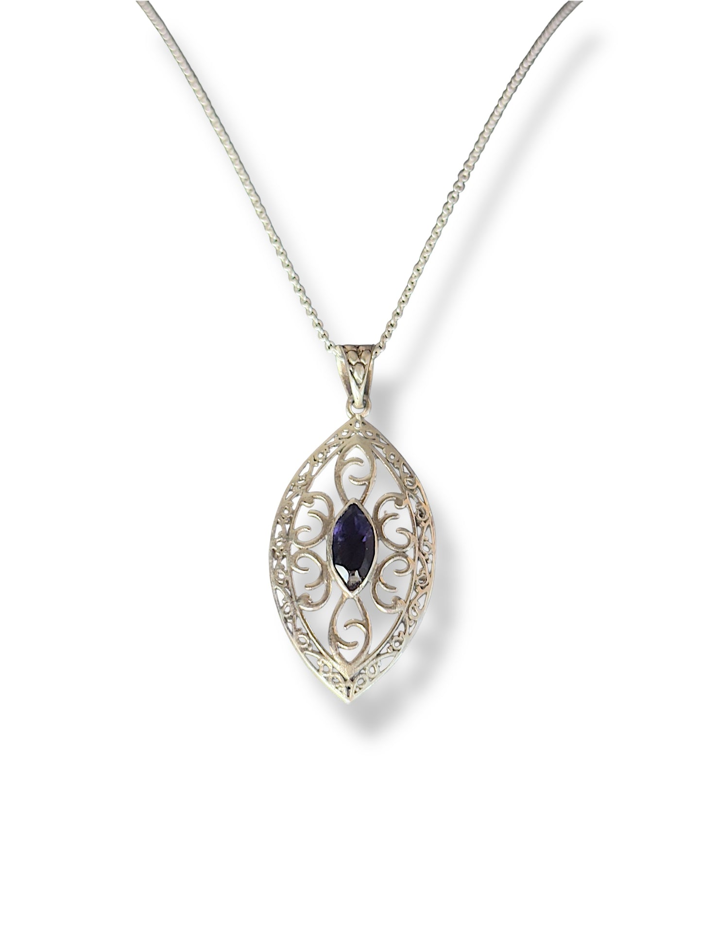 Marquis Pendant - Amethyst Pendant | 925 Silver