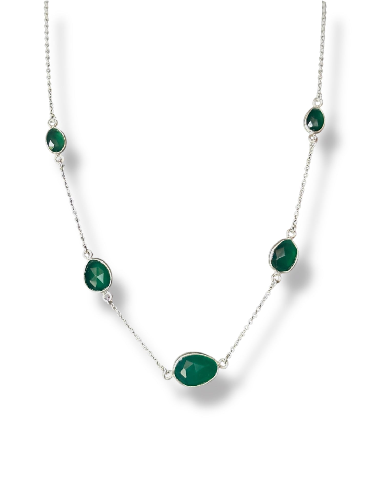 Still Green - Green Onyx Necklace | 925 Silver
