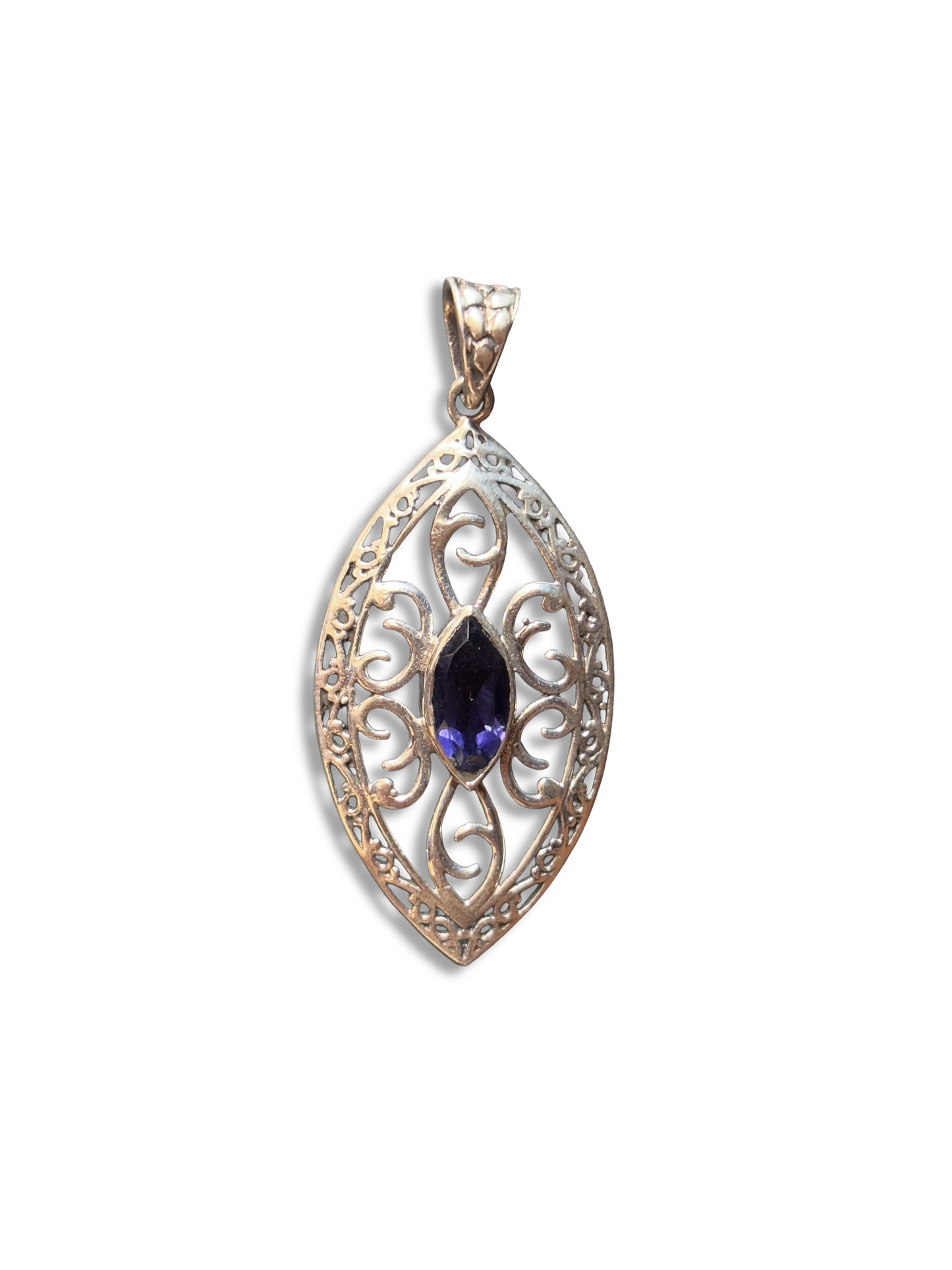 Marquis Pendant - Amethyst Pendant | 925 Silver