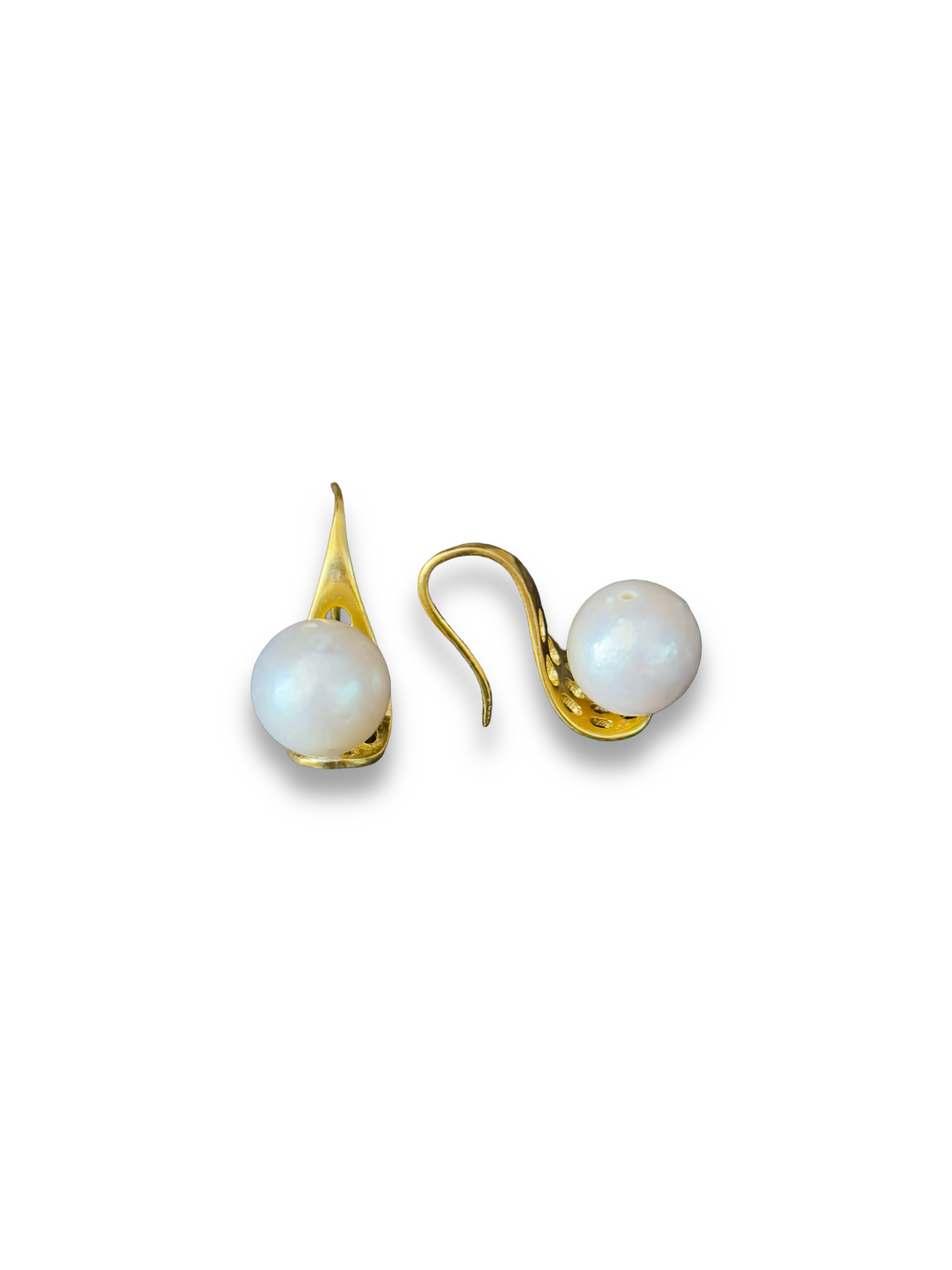 Daylight Drops - Gold Plated Pearl Drop Earrings | 925 Silver