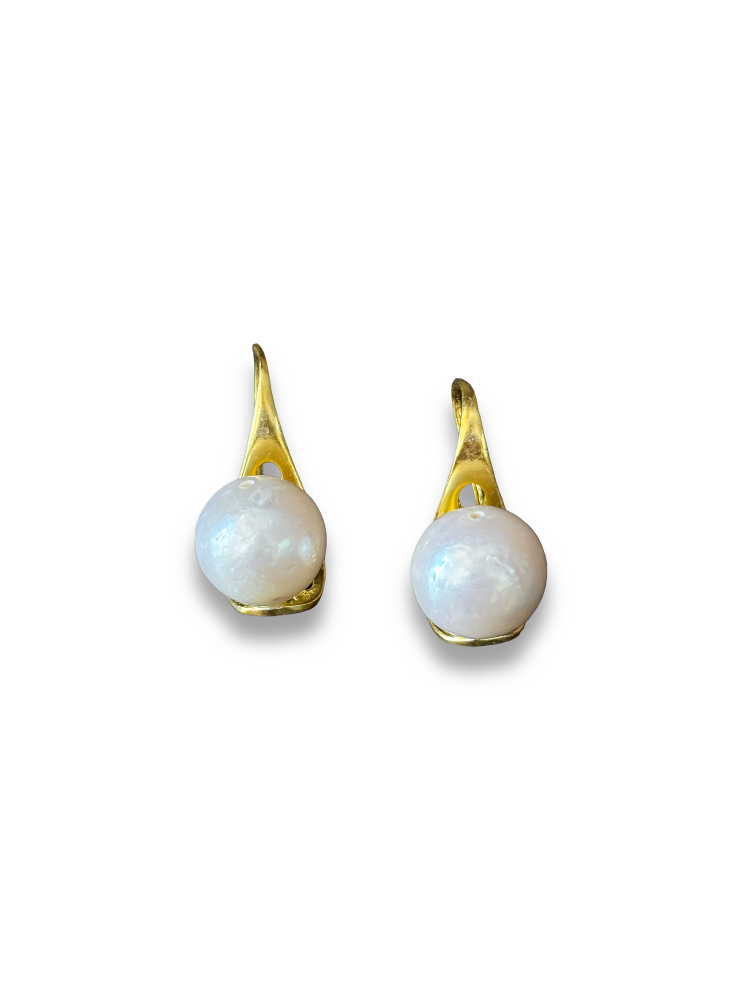 Daylight Drops - Gold Plated Pearl Drop Earrings | 925 Silver
