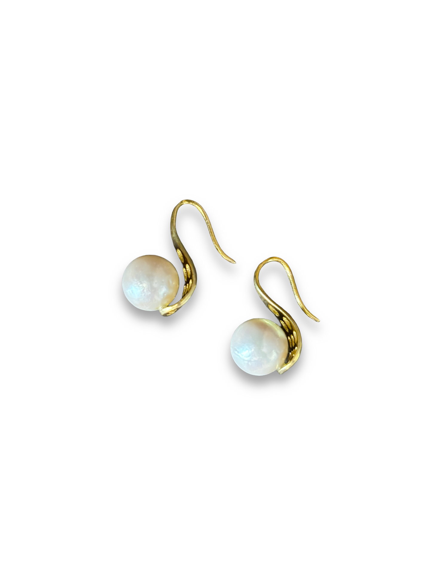 Daylight Drops - Gold Plated Pearl Drop Earrings | 925 Silver