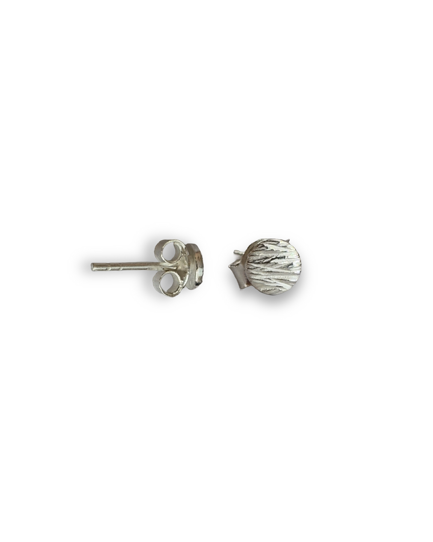 Ripple Studs - Textured Round Stud Earrings | 925 Silver