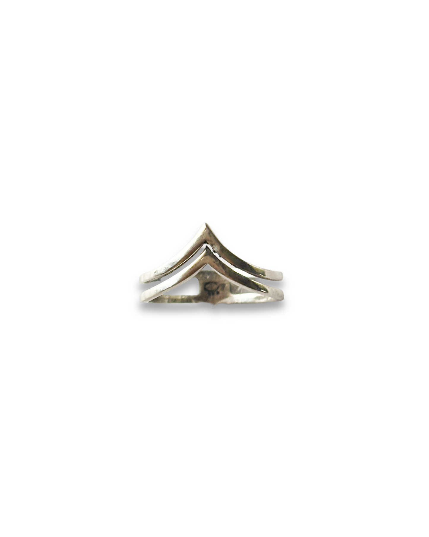 Twin Peak - Dual Band 925 Silver Ring