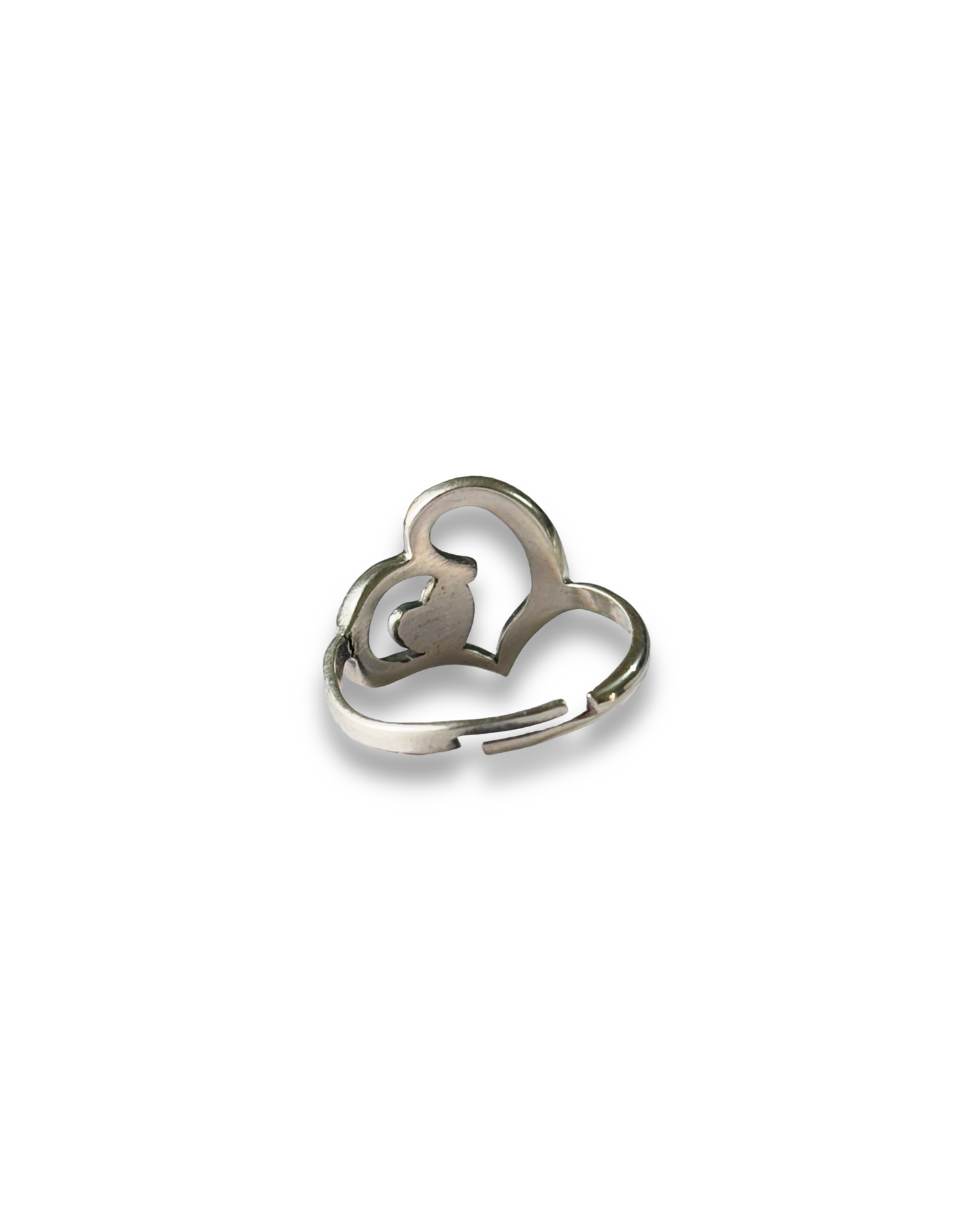 Sacred Hearts - Adjustable Heart Ring | 925 Silver