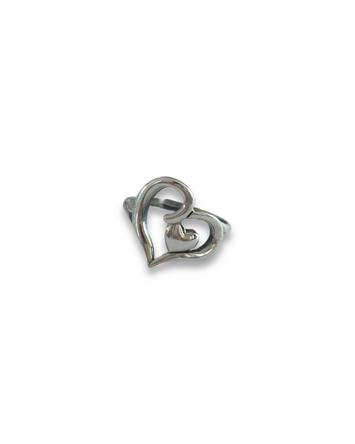 Sacred Hearts - Adjustable Heart Ring | 925 Silver