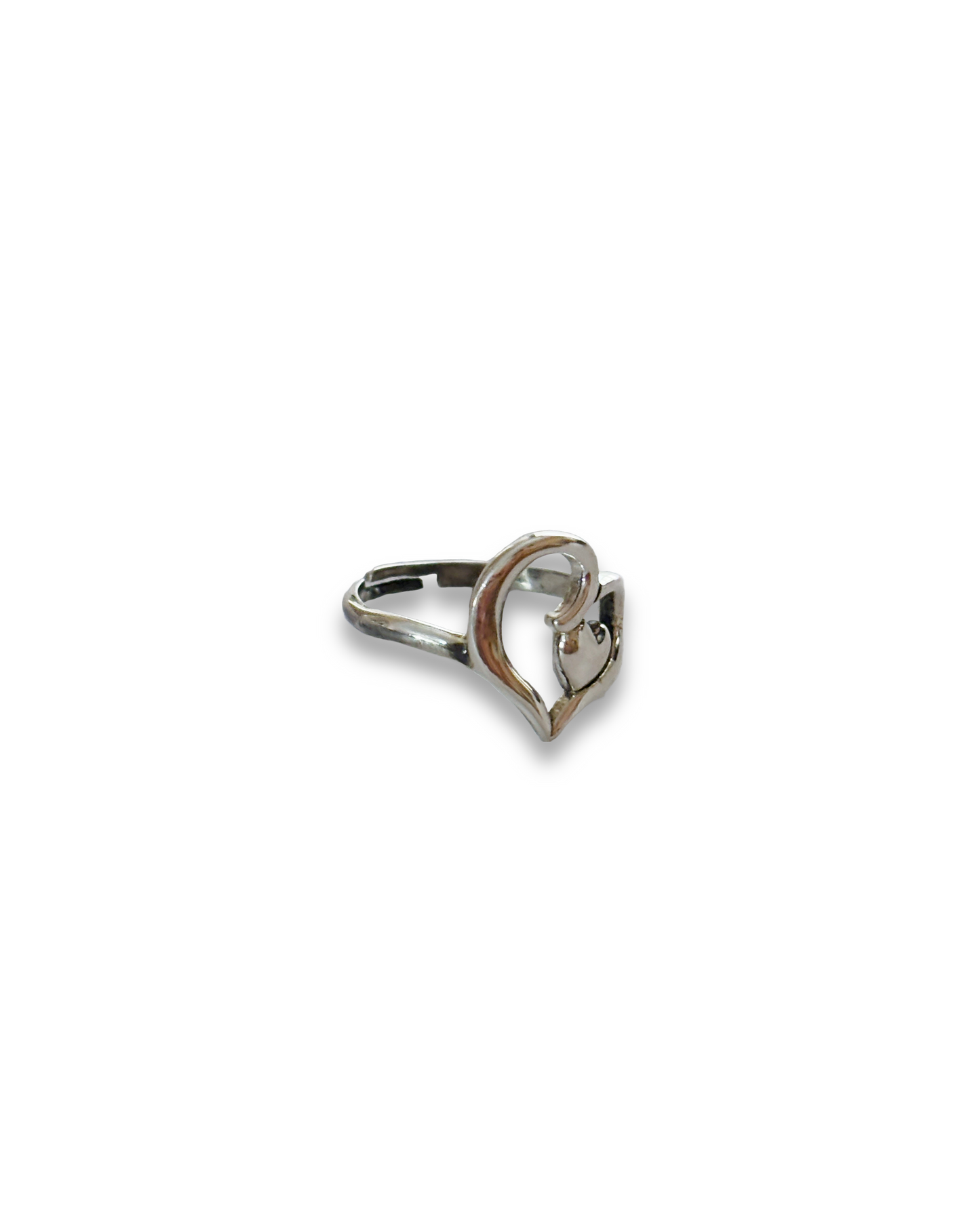 Sacred Hearts - Adjustable Heart Ring | 925 Silver