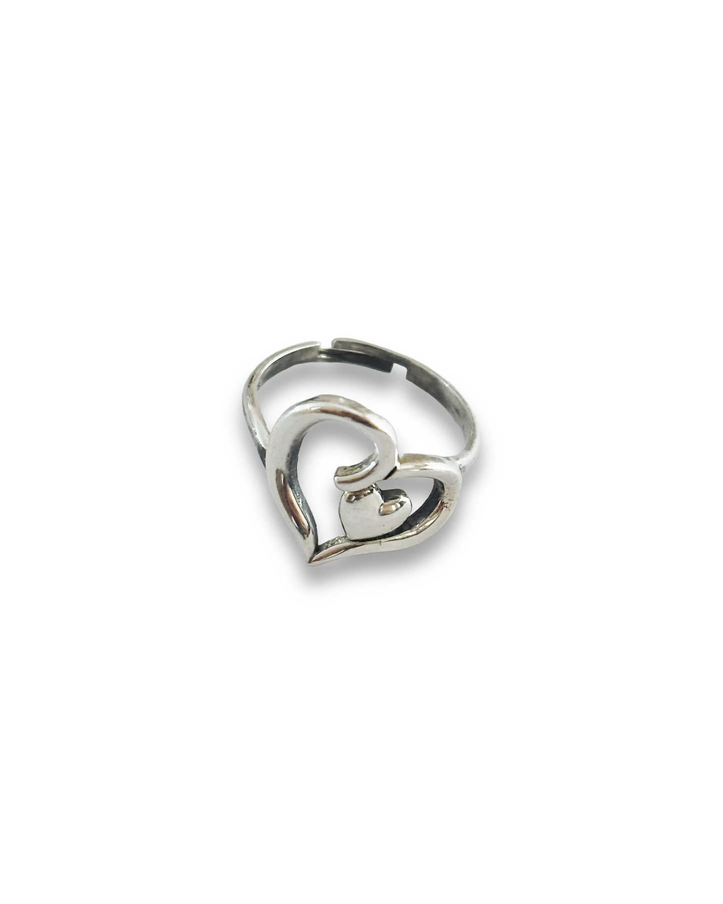 Sacred Hearts - Adjustable Heart Ring | 925 Silver
