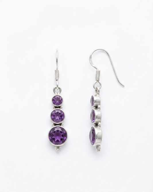 Cascades — Natural Gemstone Dangler Earrings | 925 Silver