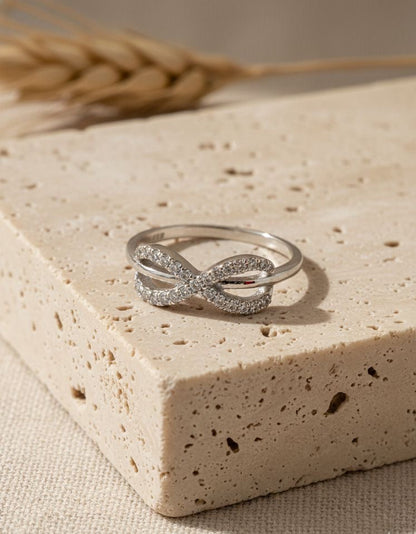 Eternity Loop - CZ Infinity Ring - 925 Silver