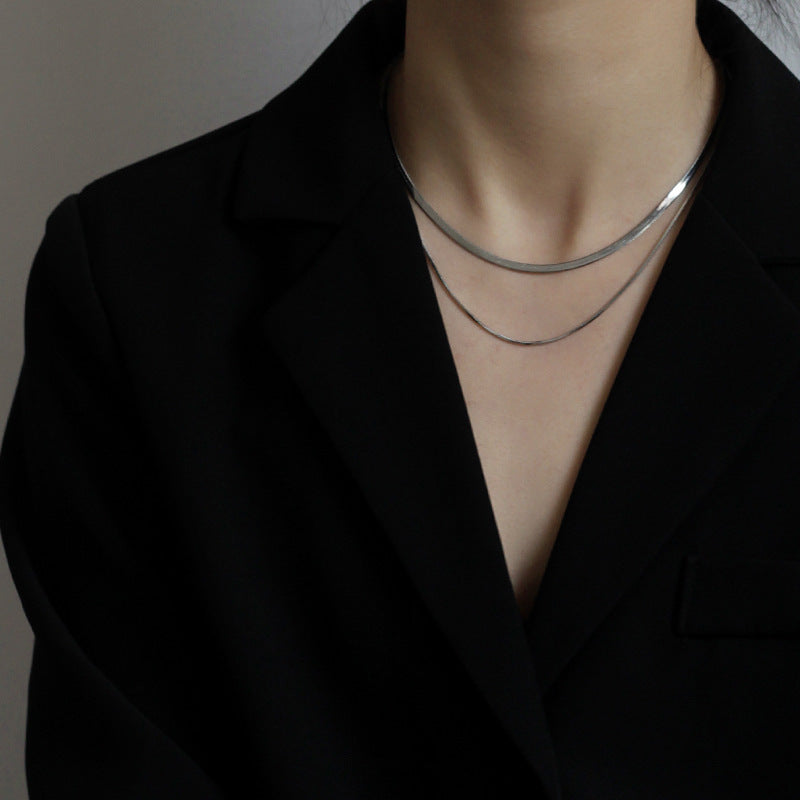 Double Layered Chain Necklace | Stainless Steel