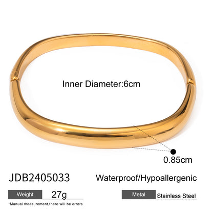 Plain Solid Cuff Bracelet | Stainless Steel