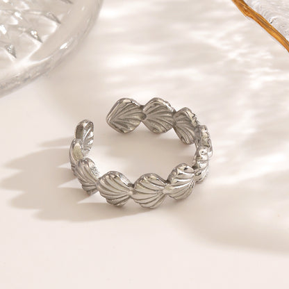 SeaShell Stainless Steel Ring