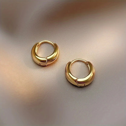 C Shape Stainless Steel Hoop Earrings