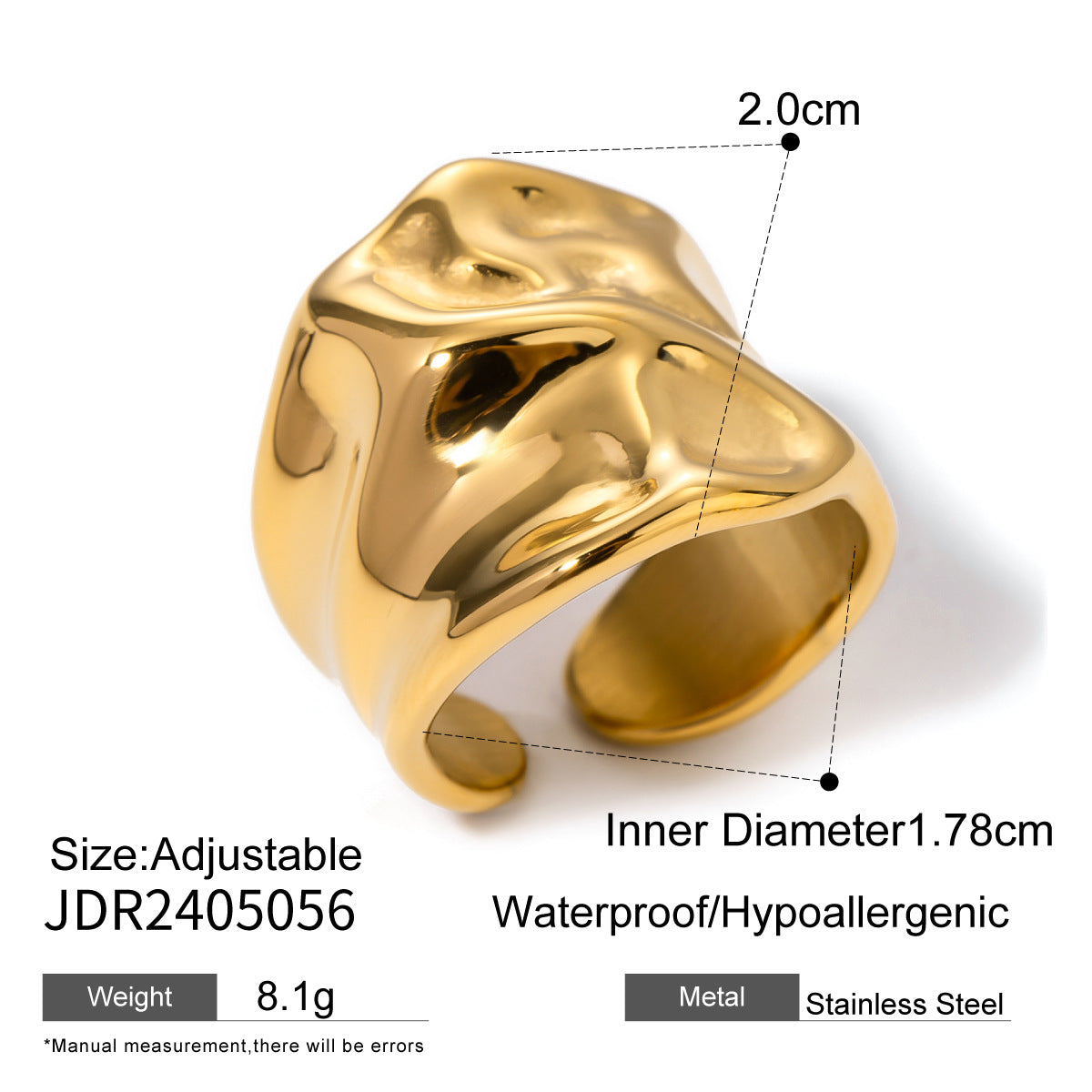 Chunky Open Ring | Stainless Steel