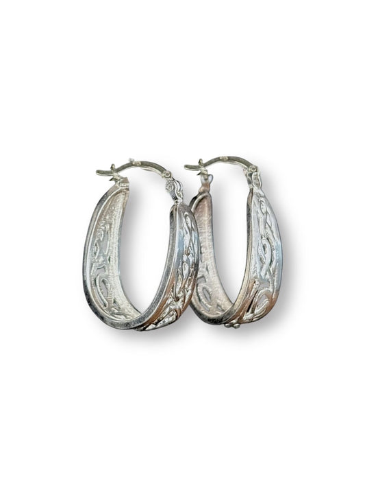 Heritage Hoops - Intricate Cutwork Hoop Earrings | 925 Silver