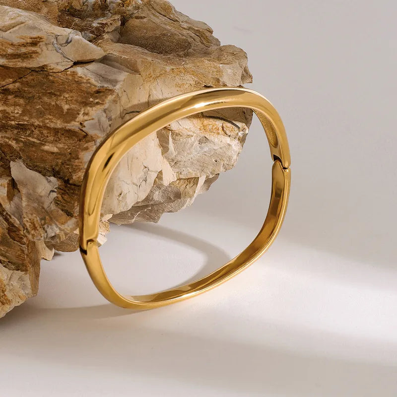 Plain Solid Cuff Bracelet | Stainless Steel