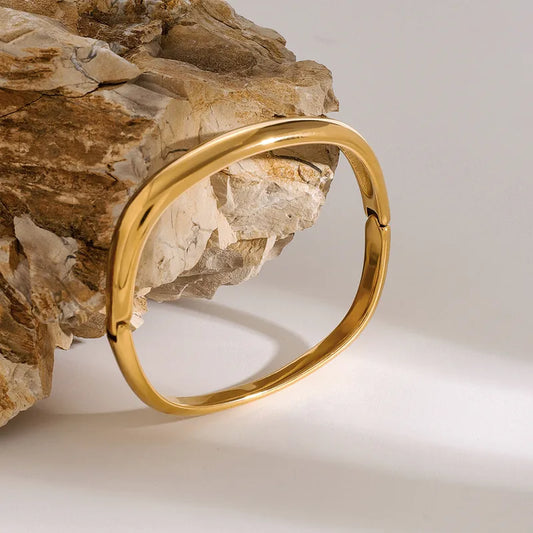 Plain Solid Cuff Bracelet | Stainless Steel