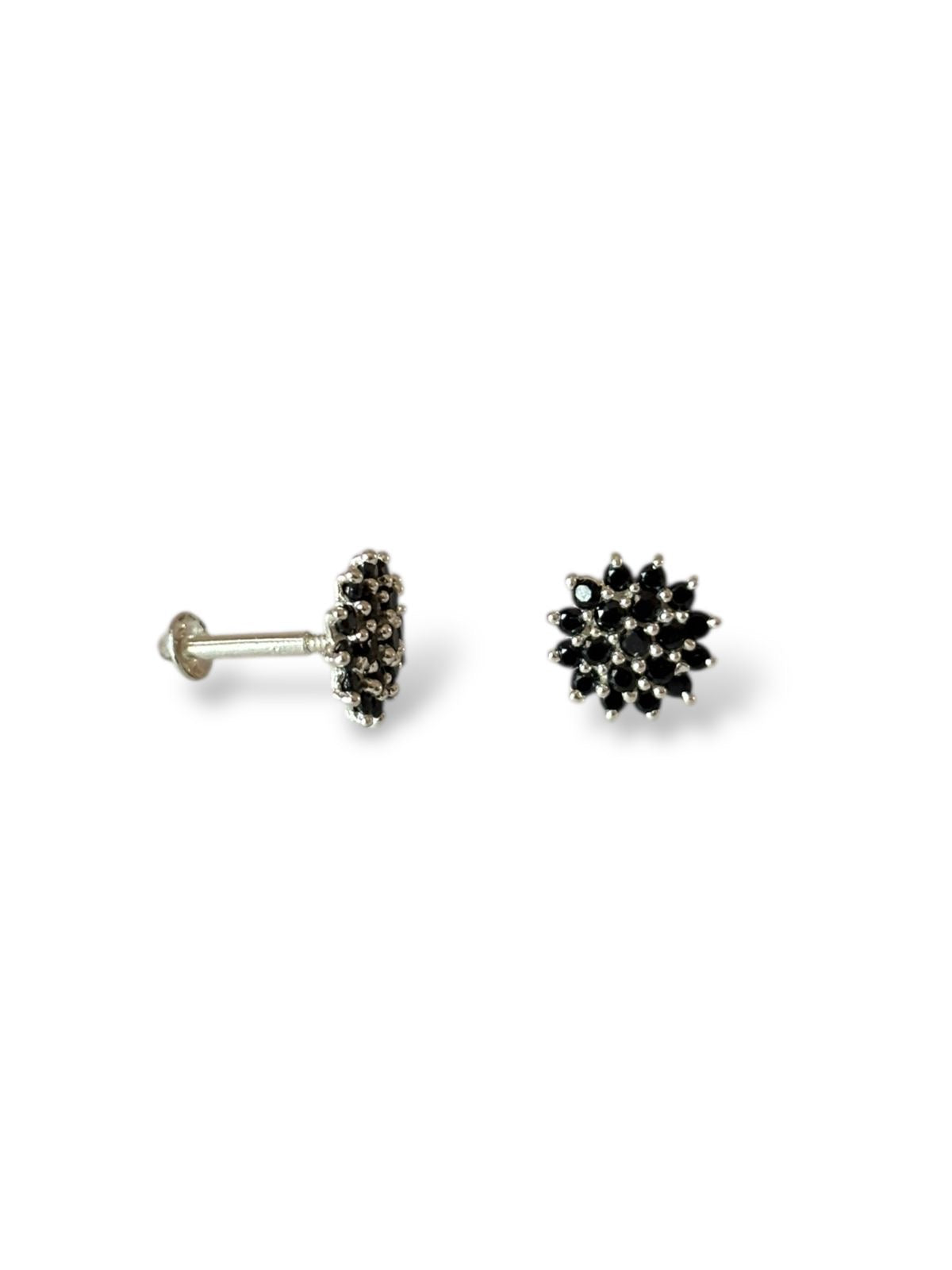 Dahlia Studs - Floral CZ Stud Earrings | 925 Silver