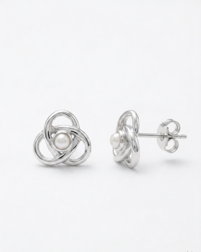 Triquetra — Trinity Knots Stud Earring | 925 Silver