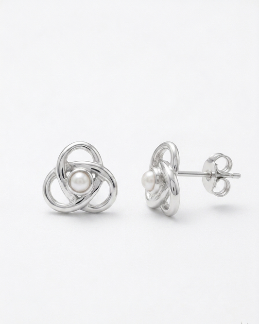 Triquetra — Trinity Knots Stud Earring | 925 Silver