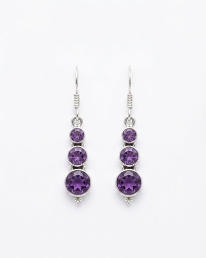 Cascades — Natural Gemstone Dangler Earrings | 925 Silver