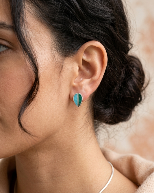 Sea & Sage — Turquoise Stud Earring | 925 Silver