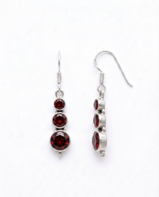 Cascades — Natural Gemstone Dangler Earrings | 925 Silver