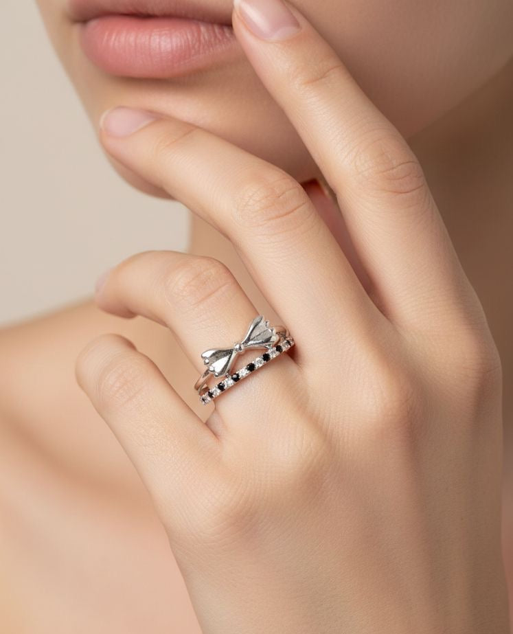 Silverbow - Dainty Cz Bow Ring | 925 Silver