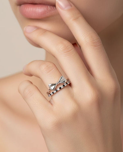 Silverbow - Dainty Cz Bow Ring | 925 Silver