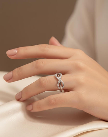 Eternity Loop - CZ Infinity Ring - 925 Silver