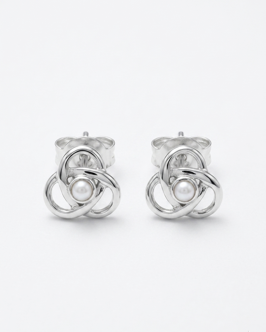 Triquetra — Trinity Knots Stud Earring | 925 Silver