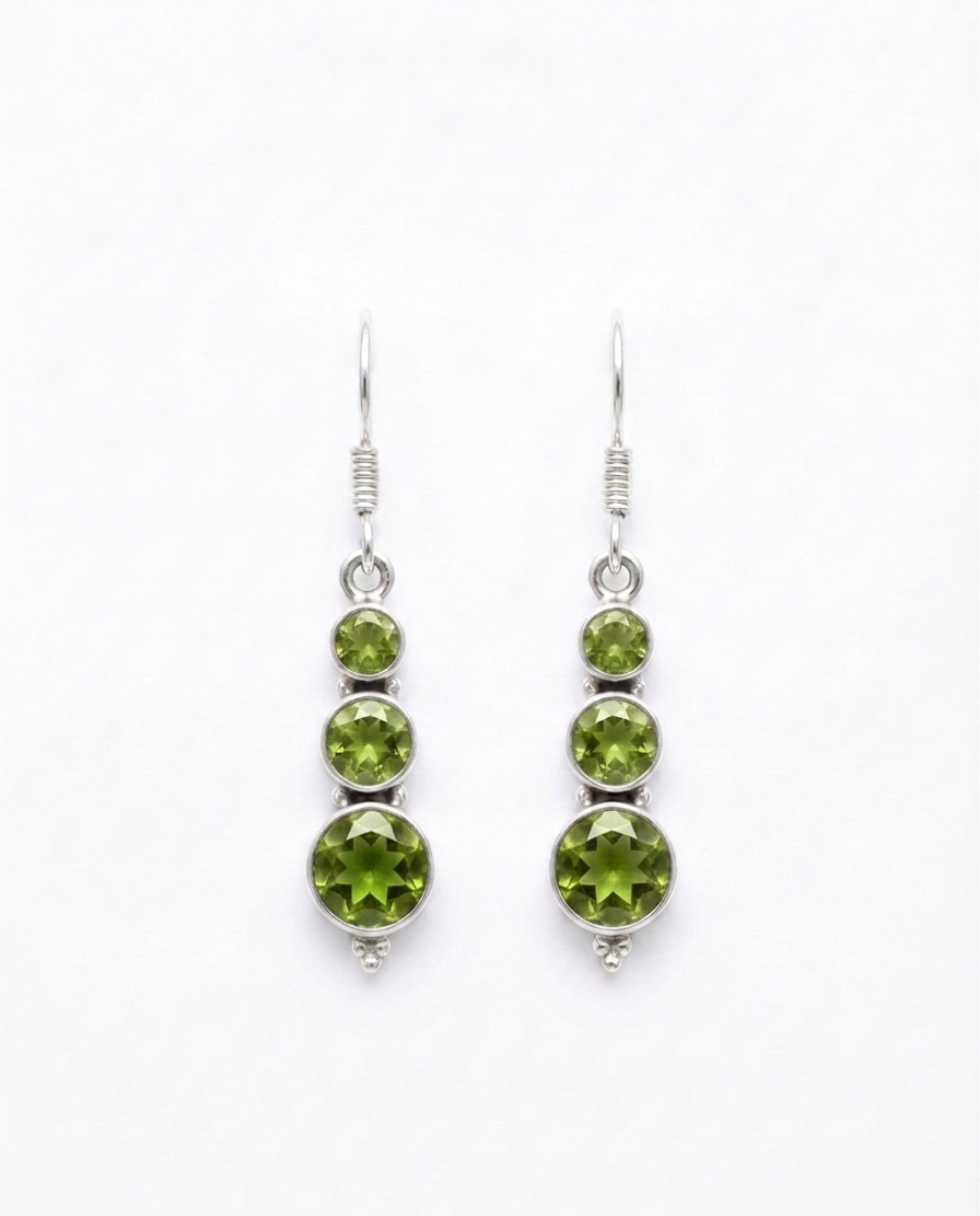 Cascades — Natural Gemstone Dangler Earrings | 925 Silver