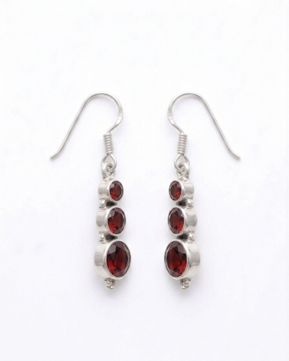 Cascades — Natural Gemstone Dangler Earrings | 925 Silver