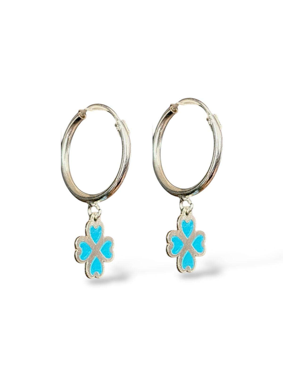Clover Charm - Clover Hoop Earrings | 925 Silver